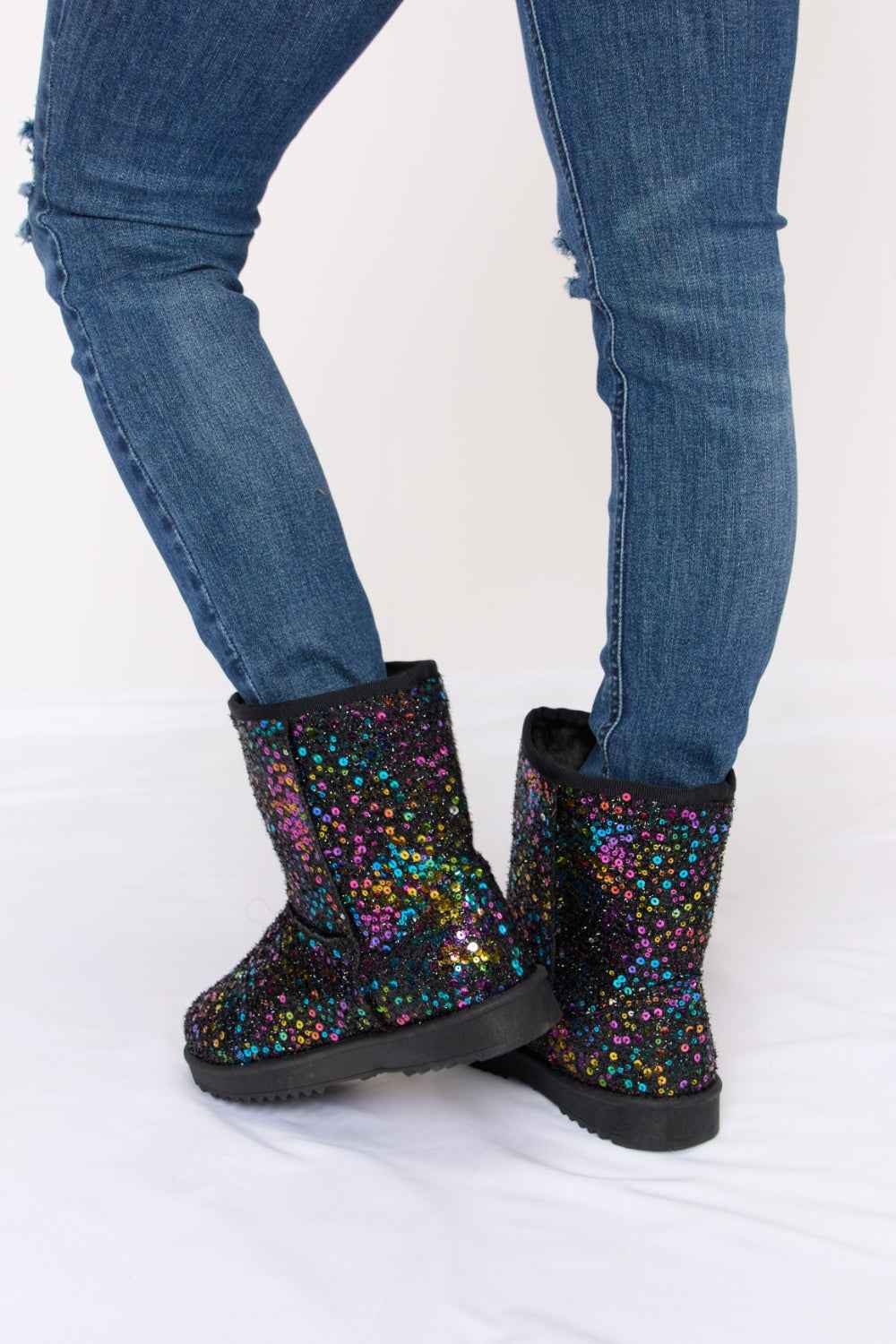 Forever Link Sequin Thermal Flat Boots - Damned Threads